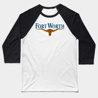 Fort Worth Flag Decal Baseball T-Shirt